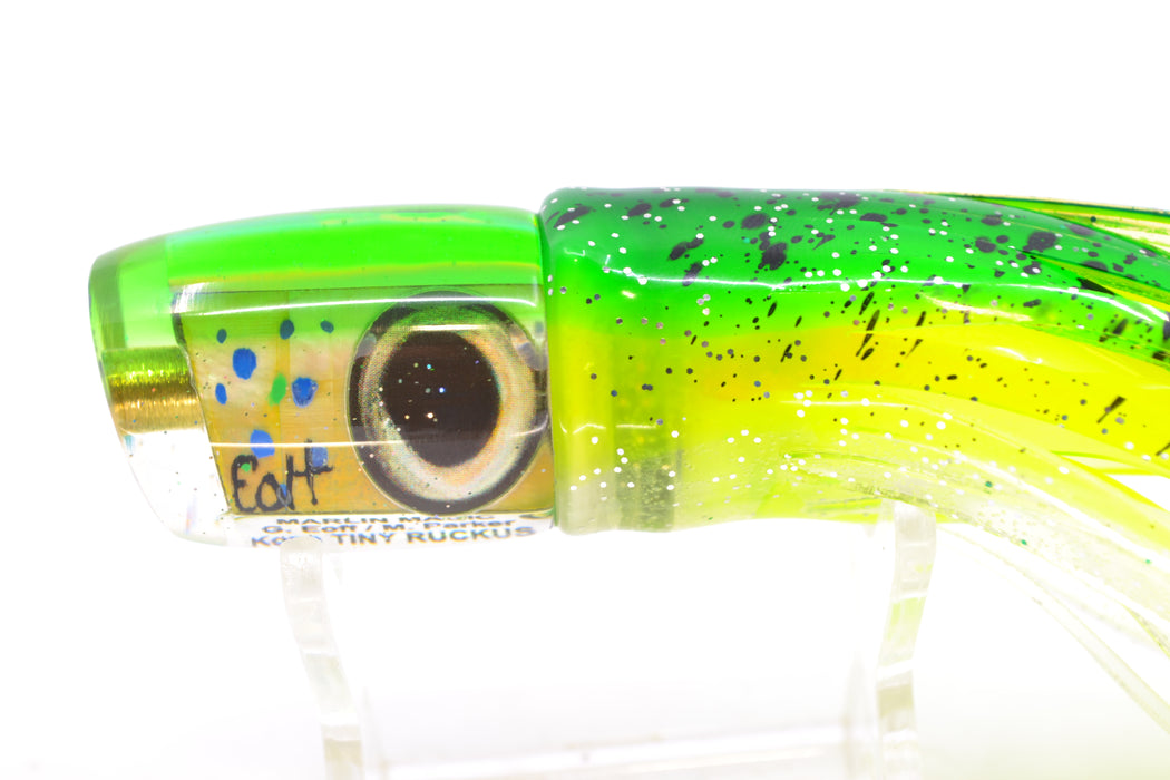 Marlin Magic Golden Mahi MOP Green Back Taxi Eyes Tiny Ruckus 7" 3oz Skirted