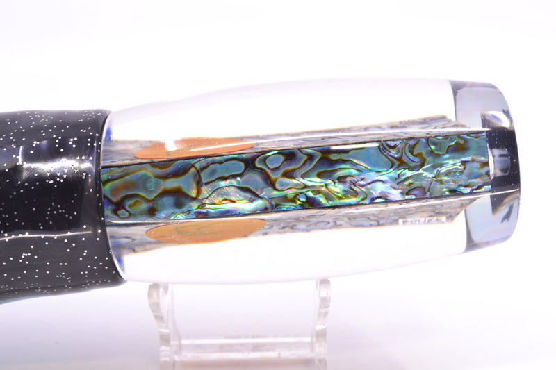 Bonze Lures Paua Shell Red Eyes Violator 14" 17oz Skirted Black-Yellow-Blue
