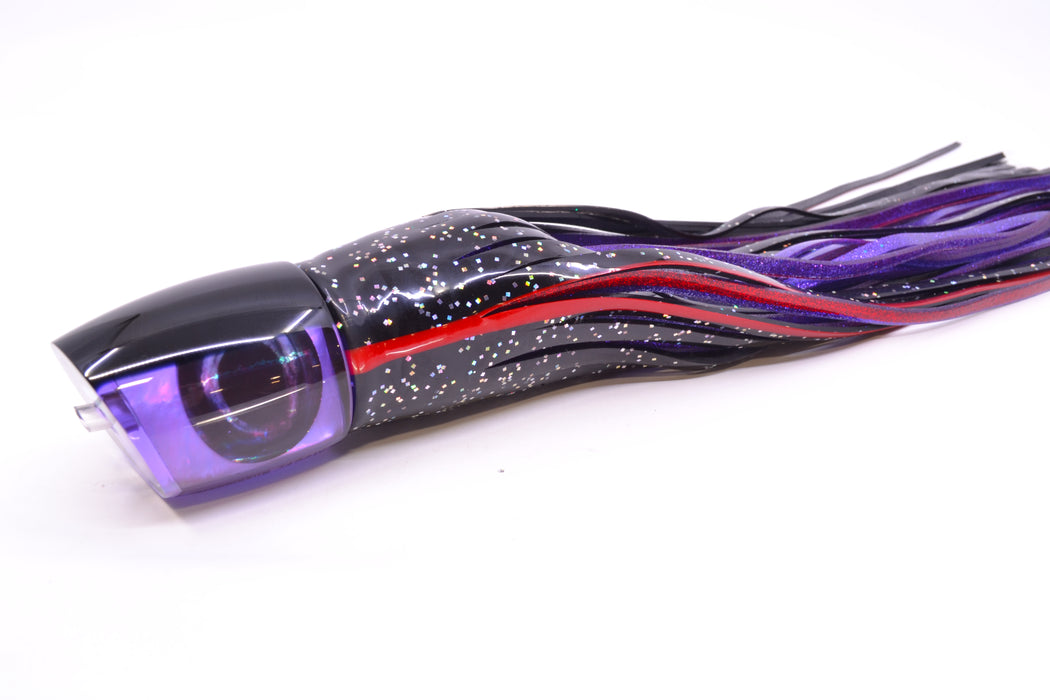 Moyes Lures Purple MOP Black Back Taxi Eyes Bushmaster 12" 10oz Skirted Black/Purple