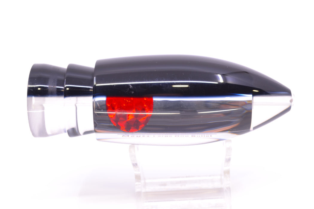 Moyes Lures Mirrored Black Back Red Eyes Large Ono Bullet 14" 10.2oz