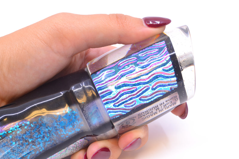 Marlin Magic Purple-Blue Lava Black Magic Ruckus 12" 11oz Skirted Black Skipjack