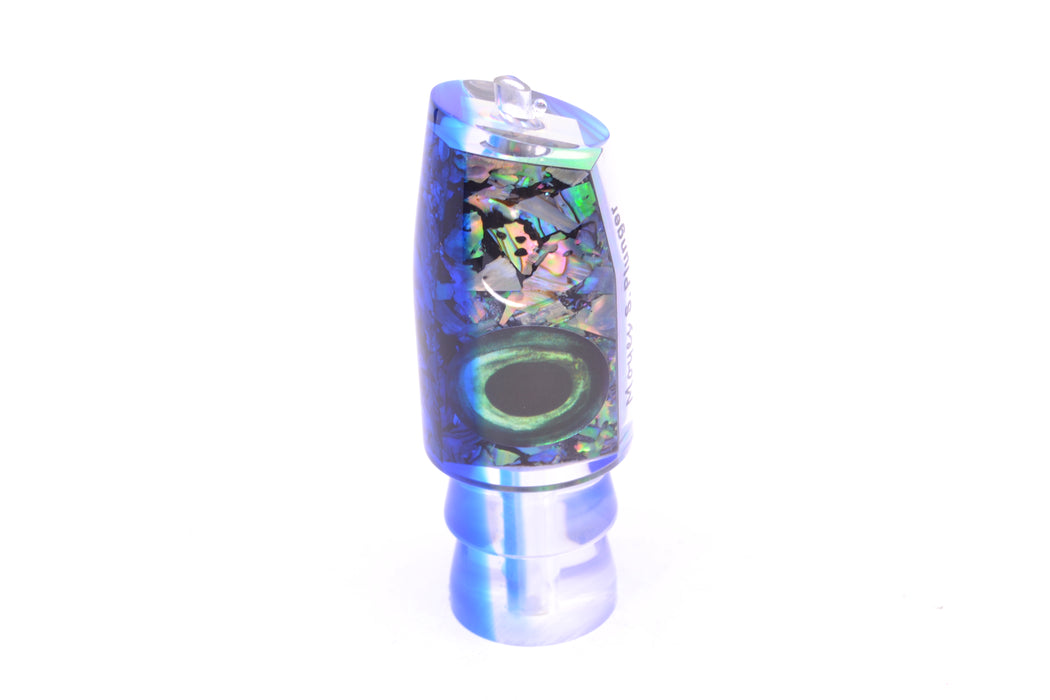 Moyes Lures S&P MOP Blue Back Taxi Eyes Small Plunger 9" 3oz GZE