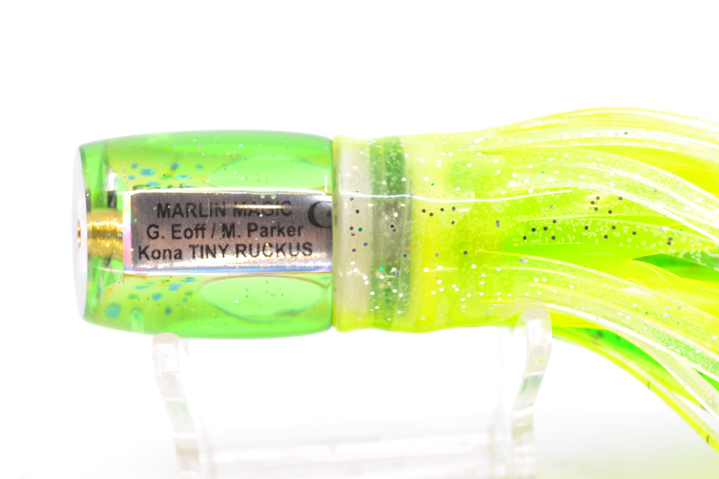 Marlin Magic Golden Mahi MOP Green Back Taxi Eyes Tiny Ruckus 7" 3oz Skirted