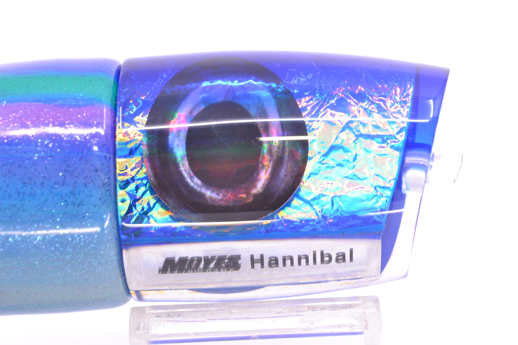 Moyes Lures Blue-Pink Dichro Blue Back Taxi Eyes Hannibal 14" 8oz FT Vinyl Blueberry