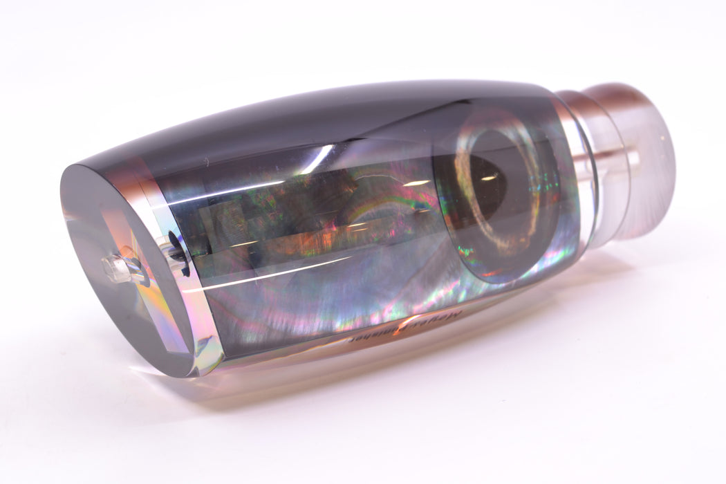 Moyes Lures Tahitian MOP Root Beer Back Taxi Eyes Punisher 16" 14.5oz GZE