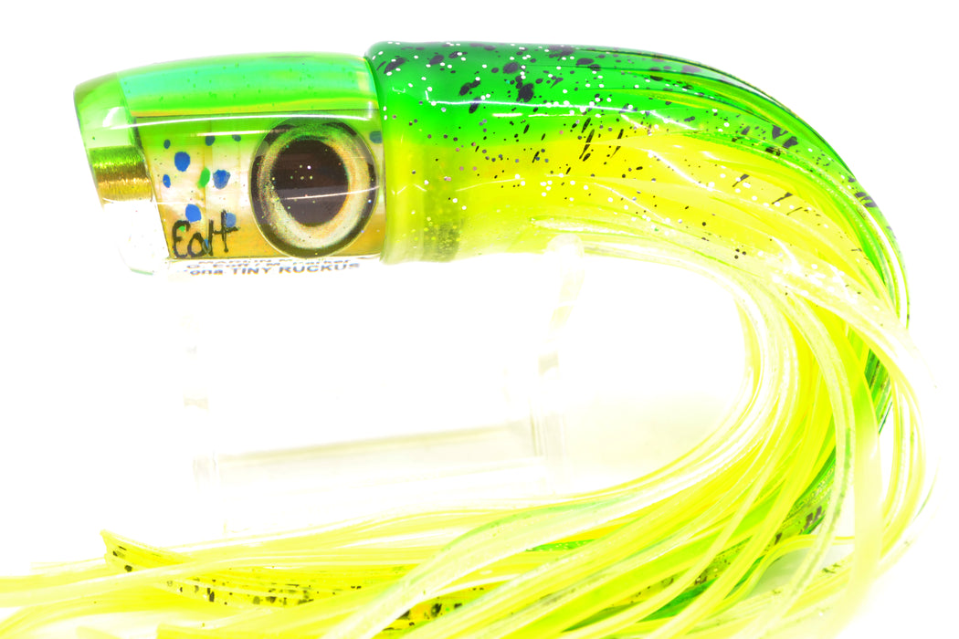 Marlin Magic Golden Mahi MOP Green Back Taxi Eyes Tiny Ruckus 7" 3oz Skirted