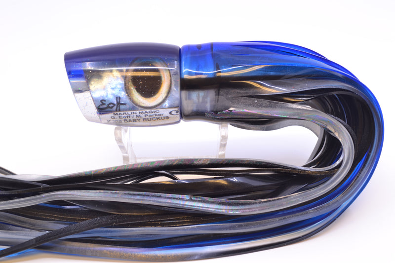 Marlin Magic Tahitian MOP Blue Back Taxi Eyes Baby Ruckus 10" 6.5oz Skirted Blue Skipjack