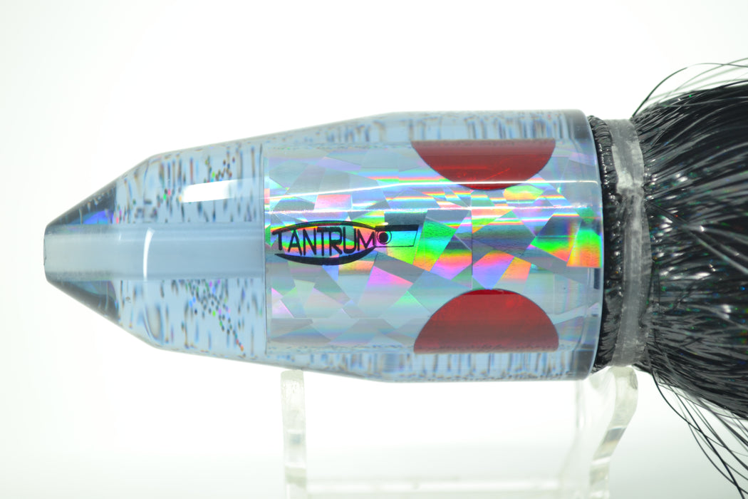 TANTRUM Lures Gray Rainbow Flake Large Bullet 12" 9oz Flashabou Black-Green