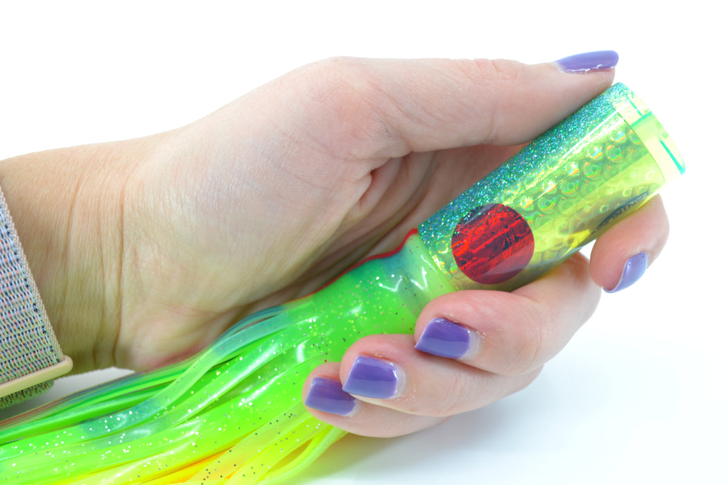 TANTRUM Lures Chartreuse Rainbow Scale Small AMN 7" 2.3oz Skirted Chartreuse