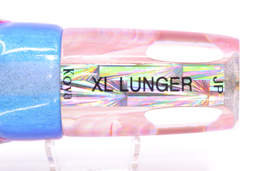 Koya Lures Pink Angel Wing MOP Red Eyes JP XL Lunger 16" 15oz FT Vinyl Blue Dream