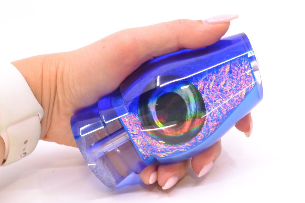 Moyes Lures Blue-Pink Dichro Blue Back Taxi Eyes XL Sumo 16" 13oz GZE