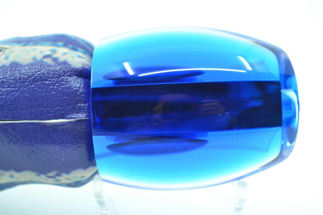 Moyes Lures Mirrored Blue Back Large Blaster 14" 9oz ALV Vinyl Blue Ballyhoo