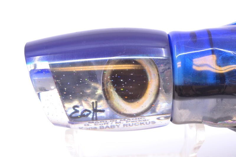 Marlin Magic Tahitian MOP Blue Back Taxi Eyes Baby Ruckus 10" 6.5oz Skirted Blue Skipjack