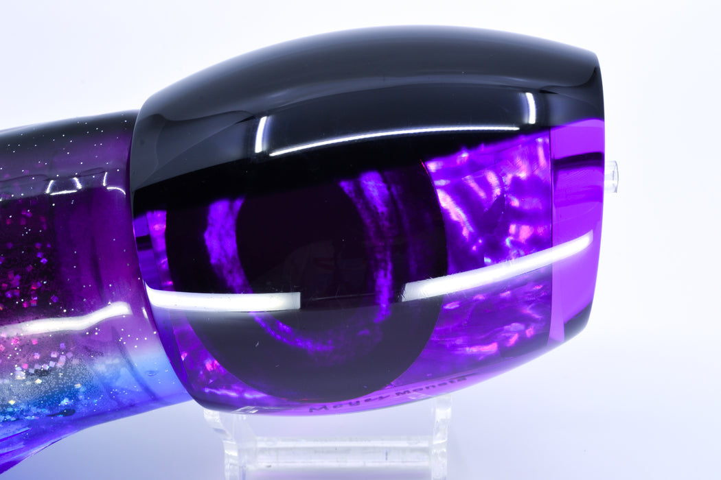 Moyes Lures Purple Paua Shell Black Back Monsta Teaser 24oz Skirted