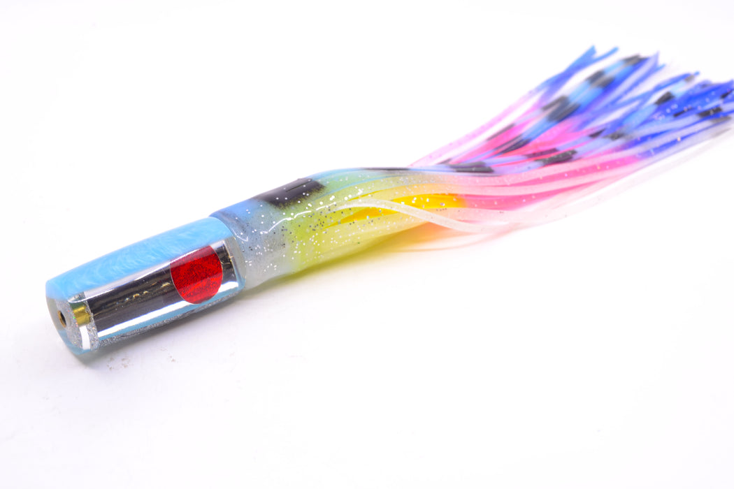 Koya Lures Clear Mirrored Ice Blue Back Hard Head 5.5" 2oz Skirted Fruit Salad *SCRATCHED*