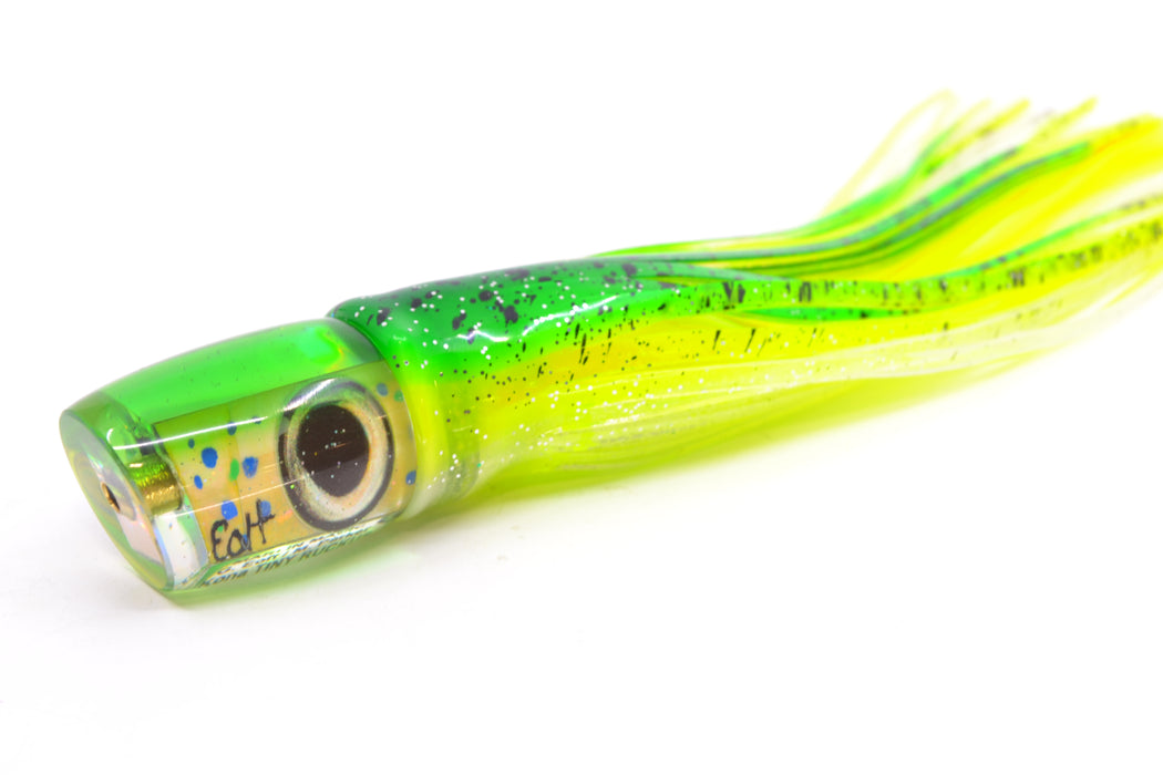 Marlin Magic Golden Mahi MOP Green Back Taxi Eyes Tiny Ruckus 7" 3oz Skirted