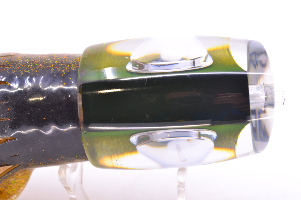 Big T Lures Black-Gold Rainbow Medium Zulu Impi 14" 11.5oz Skirted Black-Gold GZE