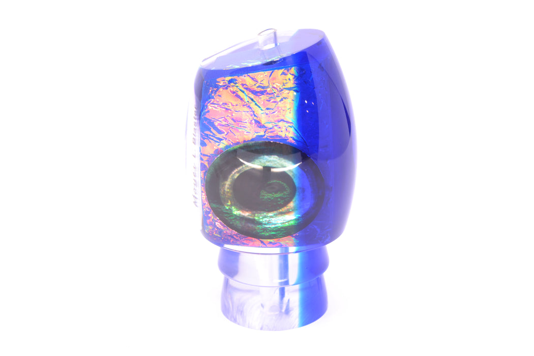 Moyes Lures Blue-Pink Dichro Blue Back Taxi Eyes Large Blaster 14" 6.3oz