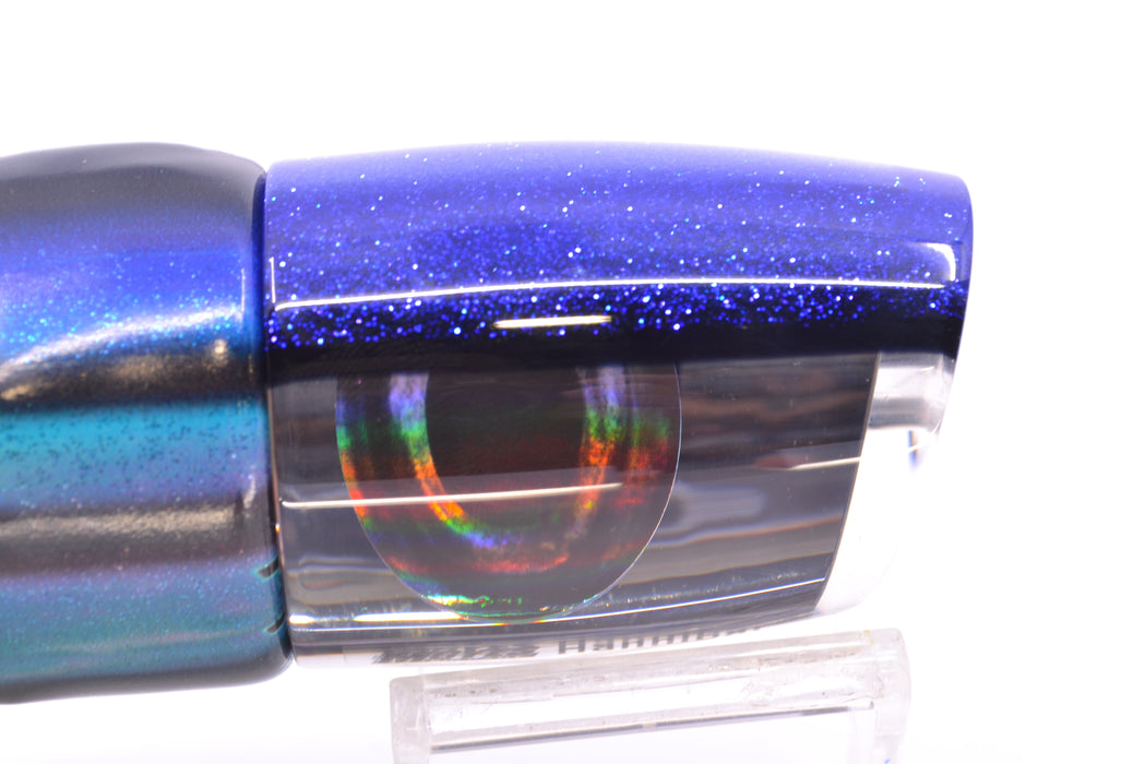 Moyes Lures Clear Mirrored Blue-Black Back Taxi Eyes Hannibal 14" 8oz FT Vinyl Skipjack