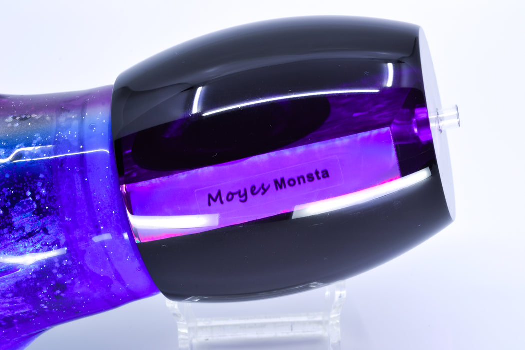 Moyes Lures Purple Paua Shell Black Back Monsta Teaser 24oz Skirted