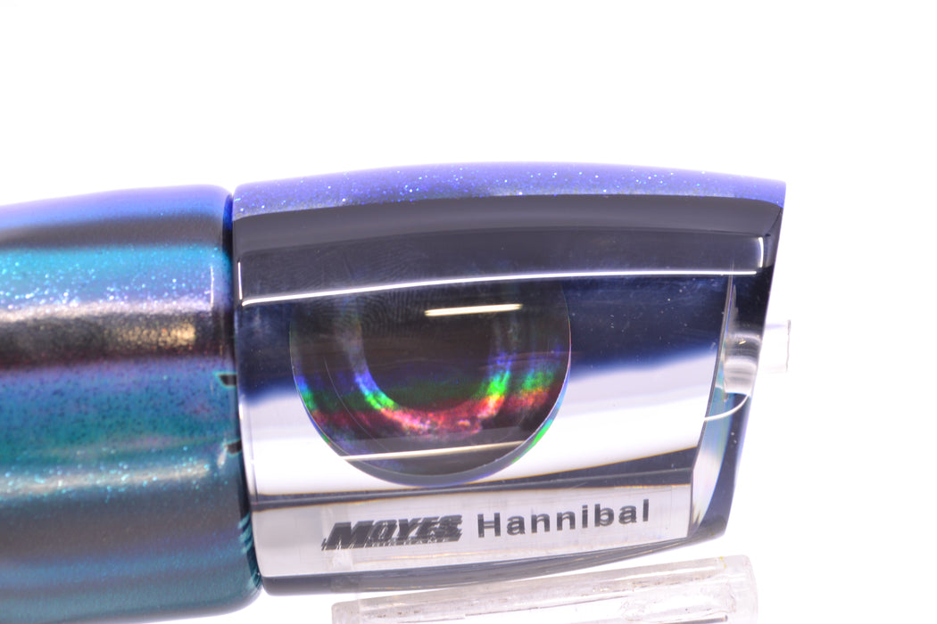 Moyes Lures Clear Mirrored Blue-Black Back Taxi Eyes Hannibal 14" 8oz FT Vinyl Skipjack