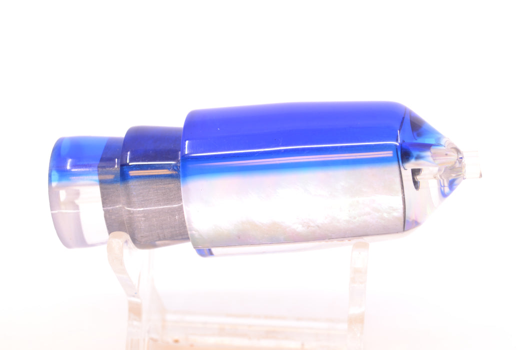 Moyes Lures White MOP Blue Back 2-Hole Small Sniper Jet 9" 3.8oz