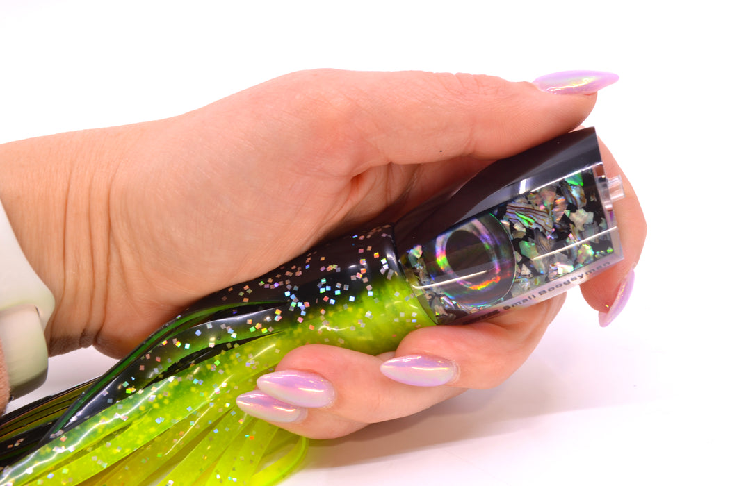 Moyes Lures S&P MOP Black Back Small Boogeyman 9" 3.5oz Skirted Magic Johnson