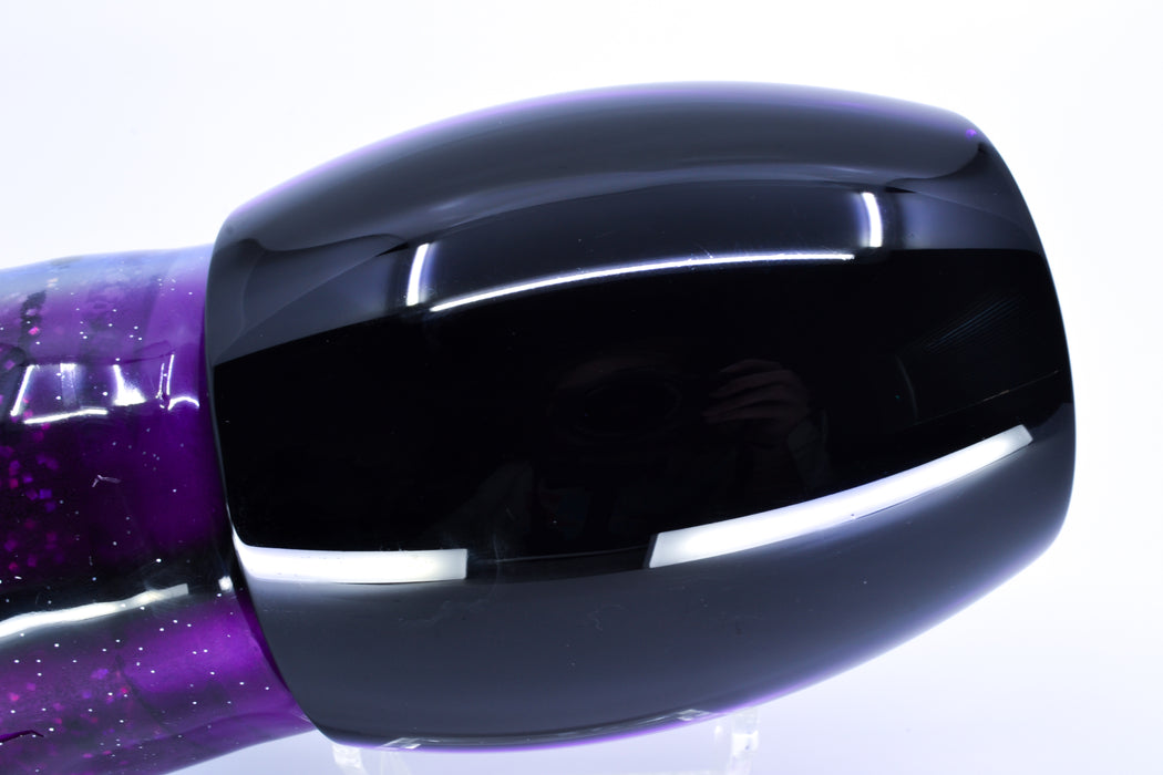 Moyes Lures Purple Paua Shell Black Back Monsta Teaser 24oz Skirted