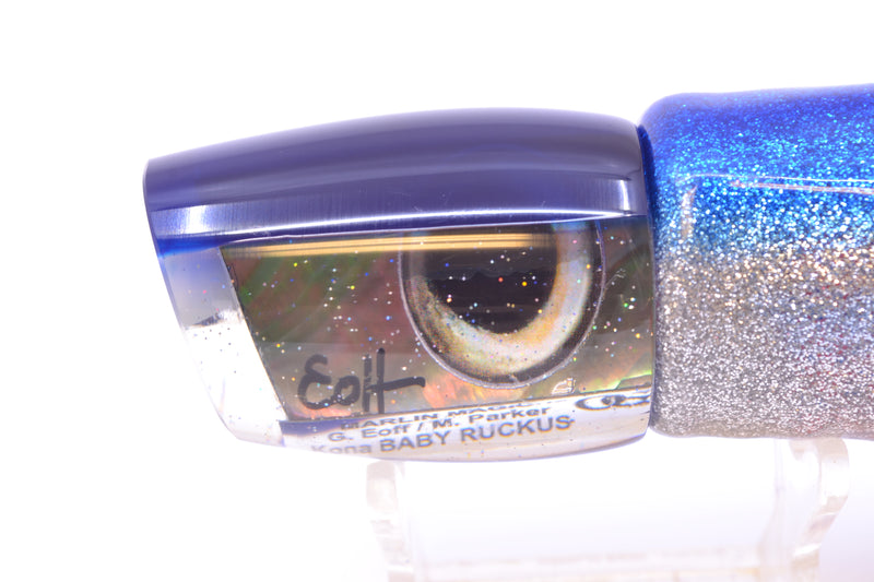 Marlin Magic Tahitian MOP Blue Back Taxi Eyes Baby Ruckus 10" 6.5oz Skirted Blue-Silver/Pink