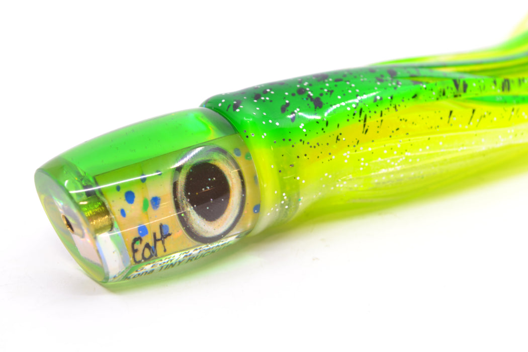 Marlin Magic Golden Mahi MOP Green Back Taxi Eyes Tiny Ruckus 7" 3oz Skirted