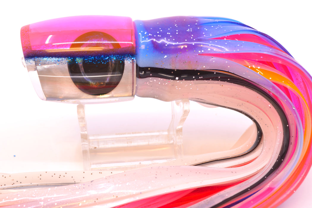 Moyes Lures White MOP Pink-Blue Back Taxi Eyes Medium J-Boy 12" 7oz Skirted Gay Bob