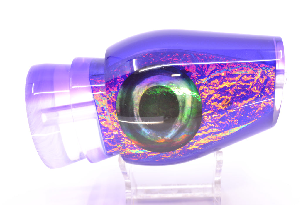 Moyes Lures Pink-Orange-Purple Dichro Purple Back Taxi Eyes XL Sumo 16" 13oz GZE