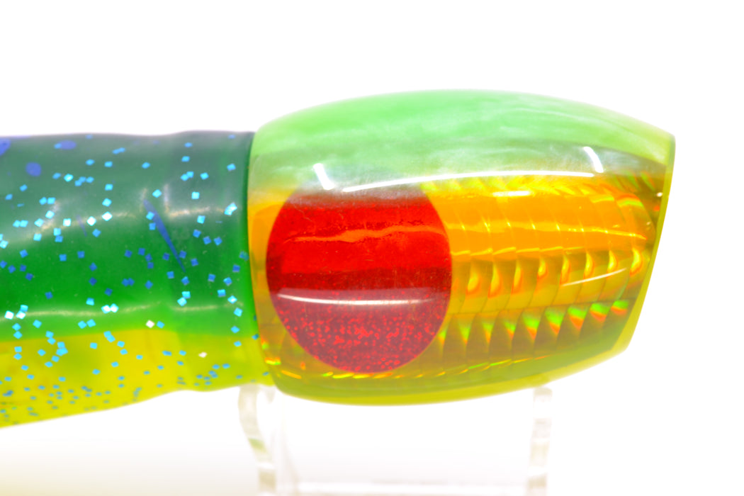 Crane Lures Yellow Rainbow Scale Green Back Rudy 12" 10.5oz Skirted New Pre-Owned GZE