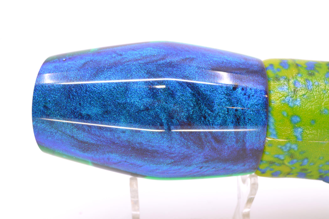 Ali'i Kai Lures Mahi MOP Blue-Green Back "Futa" Tahitian Pirate 14" 9oz ALV Vinyl Mahi GZE