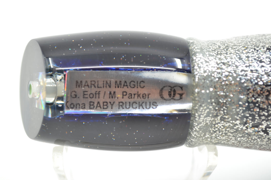 Marlin Magic Blue Abalone Black Back Red Eyes Baby Ruckus 10" 6.5oz Skirted