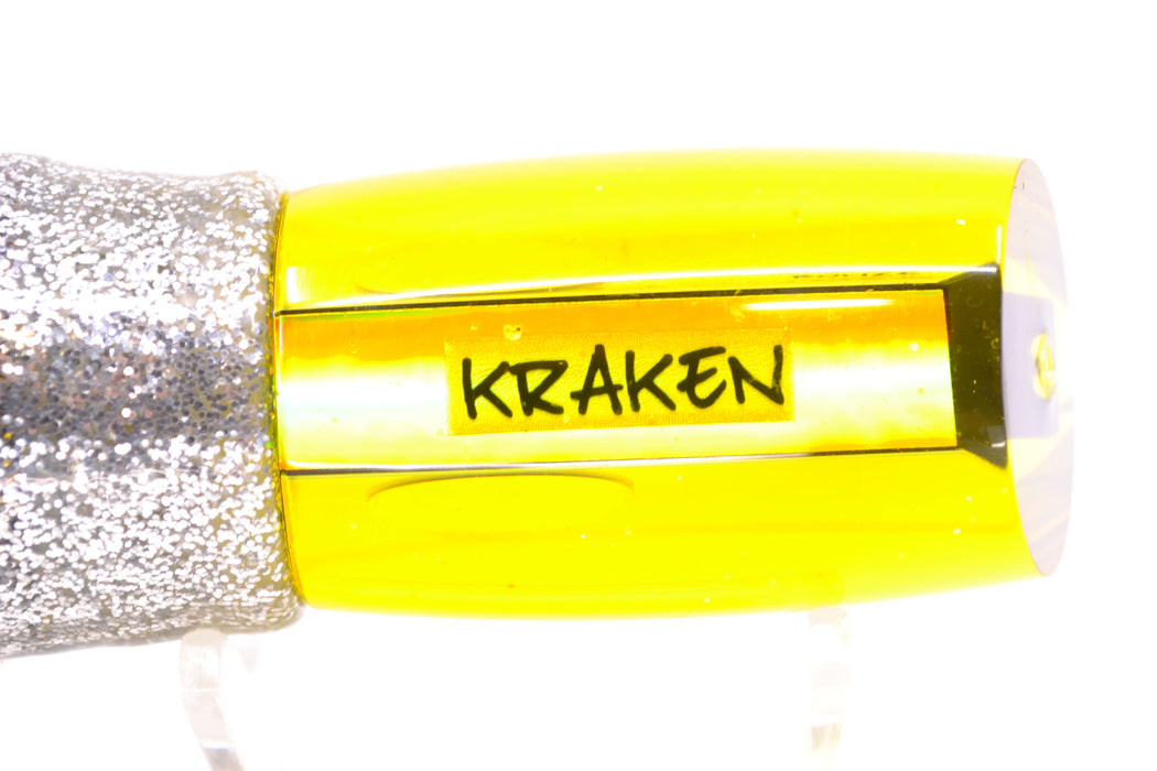 Bonze Lures Yellow Mirrored Red Eyes Kraken 10" 8oz Skirted Yellow Aurora/Black