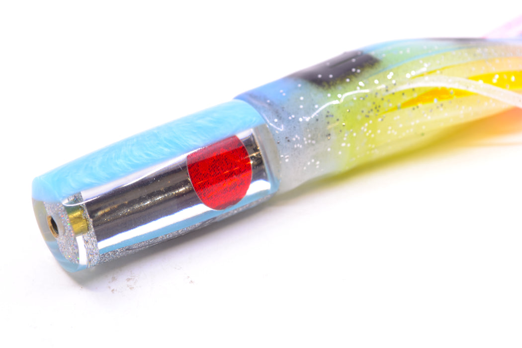 Koya Lures Clear Mirrored Ice Blue Back Hard Head 5.5" 2oz Skirted Fruit Salad *SCRATCHED*