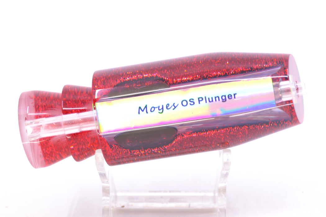 Moyes Lures Rainbow MOP Black-Red Back Taxi Eyes O.S. Plunger 12" 4.2oz GZE
