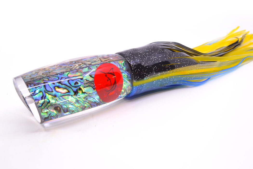 Bonze Lures Paua Shell Red Eyes Violator 14" 17oz Skirted Black-Yellow-Blue
