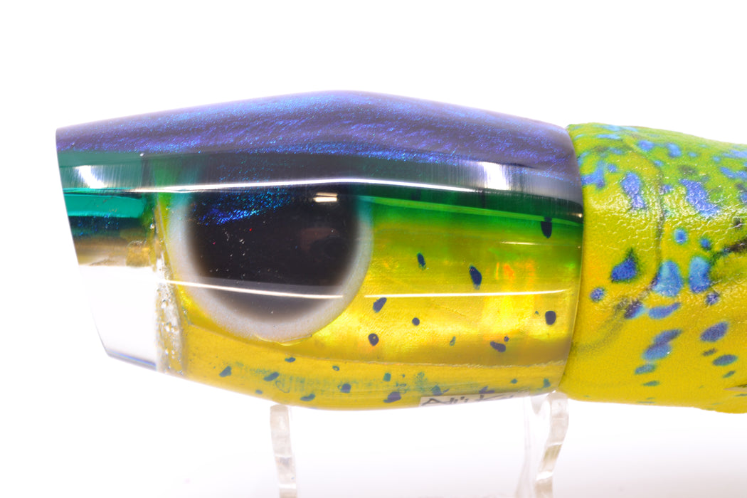 Ali'i Kai Lures Mahi MOP Blue-Green Back "Futa" Tahitian Pirate 14" 9oz ALV Vinyl Mahi GZE