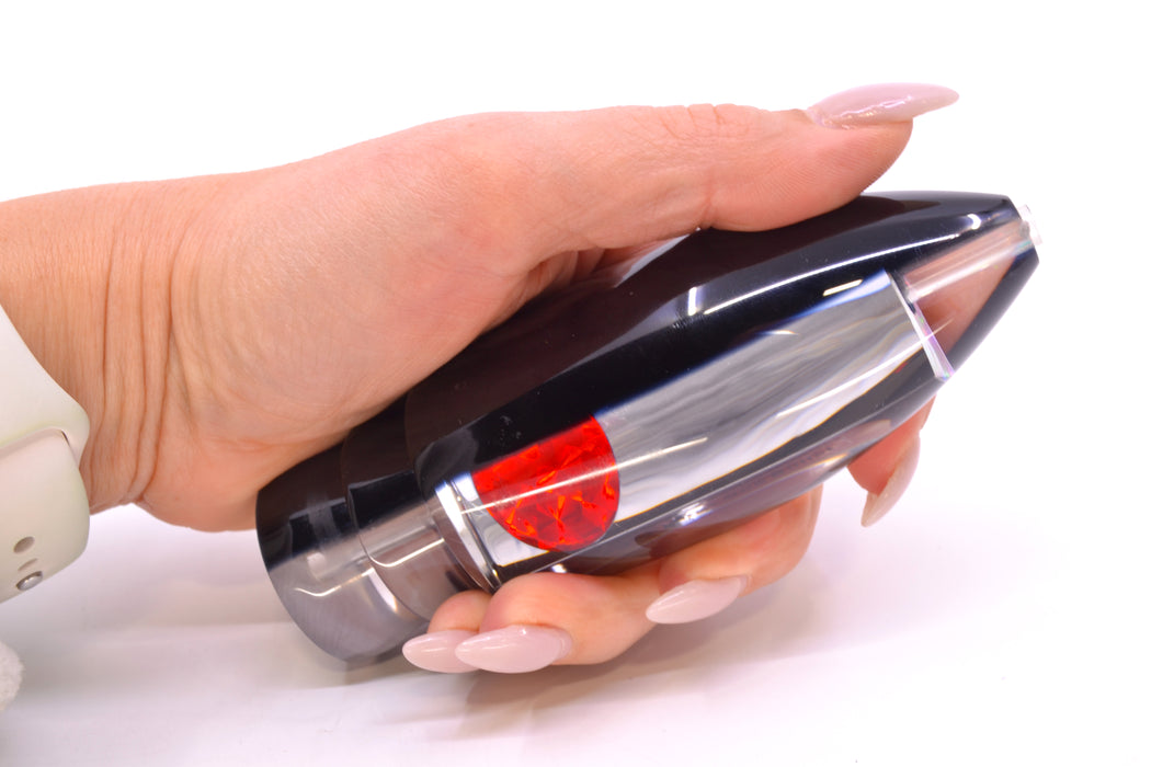 Moyes Lures Mirrored Black Back Red Eyes Large Ono Bullet 14" 10.2oz