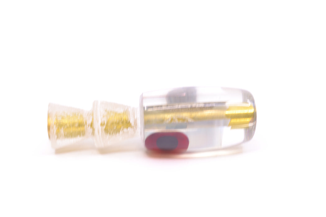 Coggin Lures Clear Mirrored Black-Red Eyes Tado Lo'ihi Peanut Slant 4.5" 0.3oz