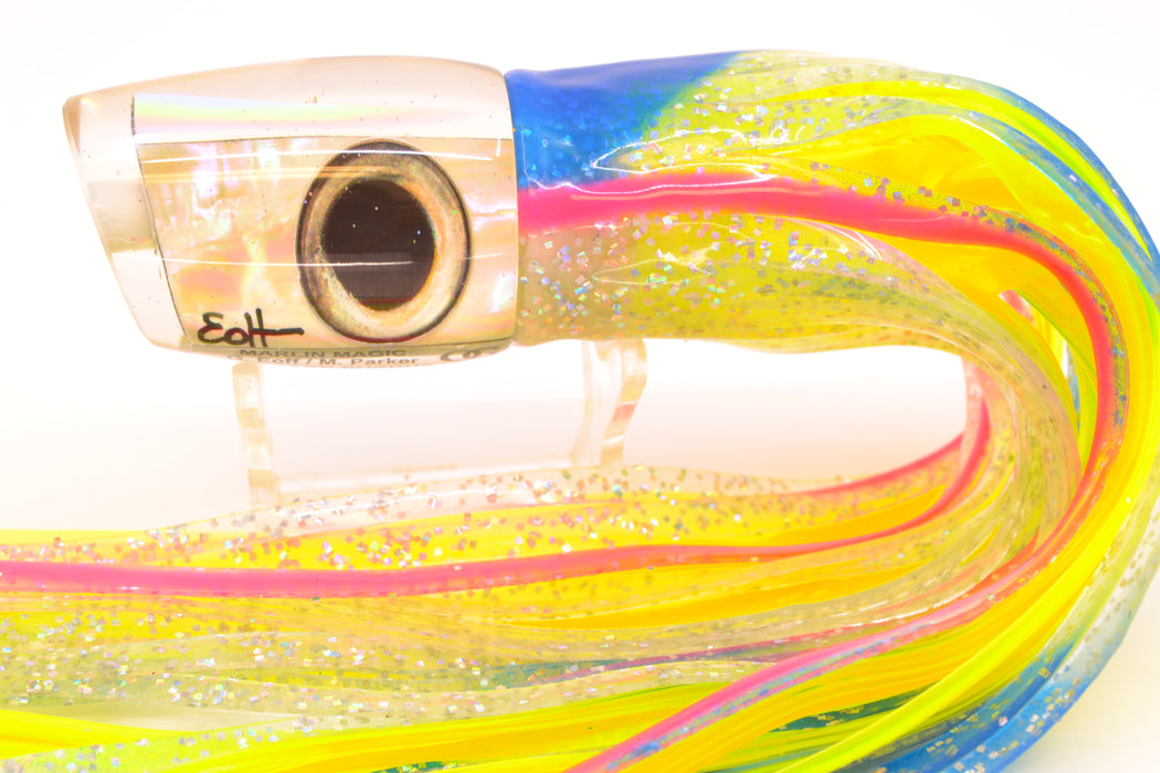Marlin Magic White Awabi Taxi Eyes Baby Ruckus 10" 6.5oz Skirted Holo & Blue Bars