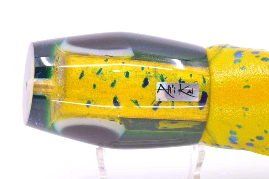 Ali'i Kai Lures Mahi MOP Blue-Green Back "Futa" Tahitian Pirate 14" 9oz ALV Vinyl Mahi GZE