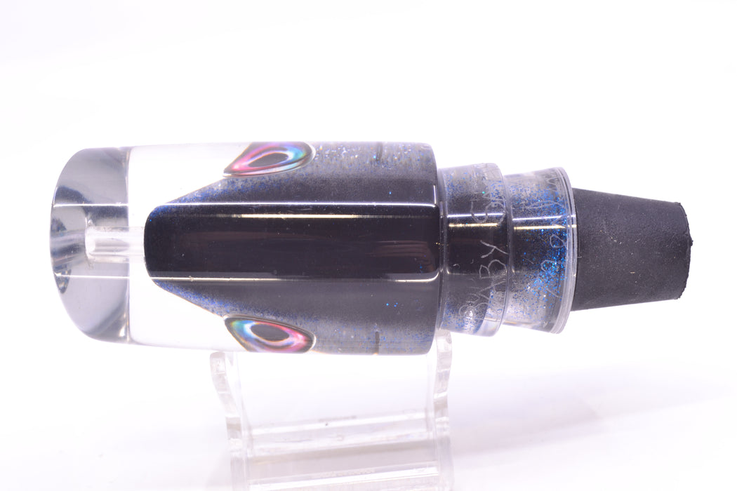 Aloha Lures Chrome Black-Blue Glitter Back "Scared $#!Tless" Baby Smash Bait 12" 7.3oz