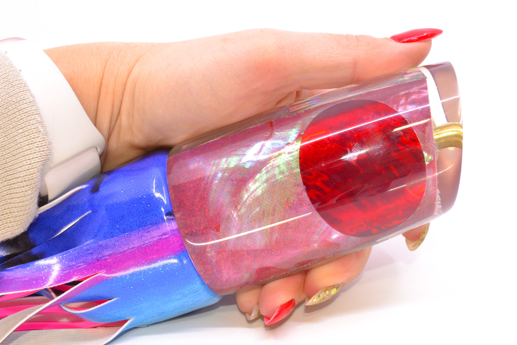 Koya Lures Pink Angel Wing MOP Red Eyes JP XL Lunger 16" 15oz FT Vinyl Blue Dream