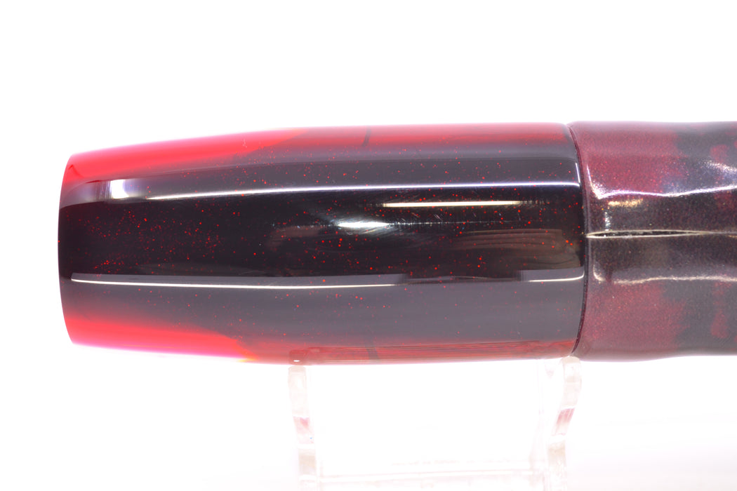 Ali'i Kai Lures Red Opelu Black-Red Back Medium Hard Head 12" 7oz Fire Tailz Vinyl Red Tiger GZE