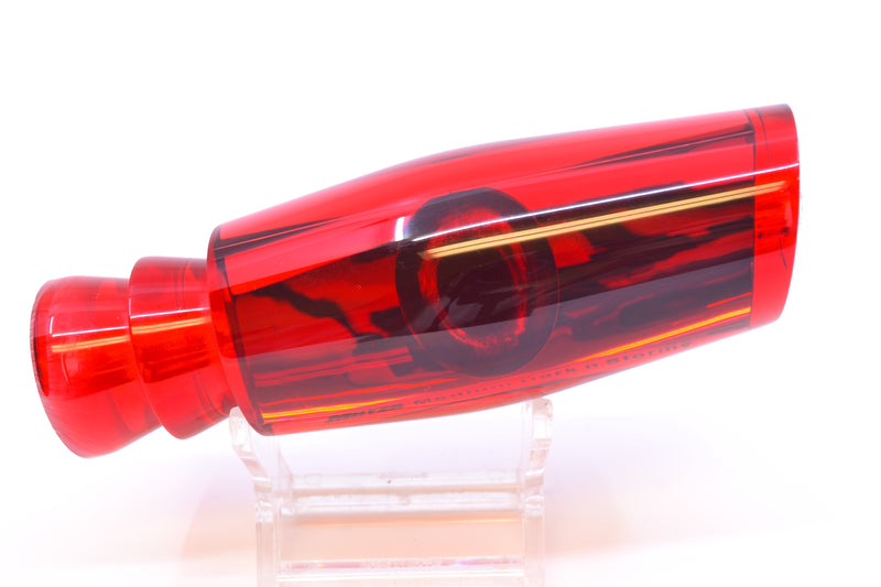 Moyes Lures Red Mirrored Taxi Eyes Medium Dark-N-Stormy 12" 5oz