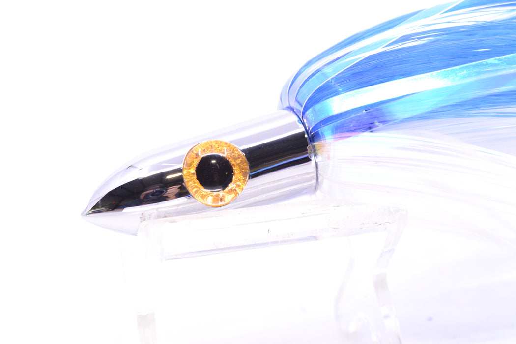 Iland Lures Blue-White Flash Hair Chrome Head Jr. Ilander 6.75" 1.75oz JR450F-BL/WH