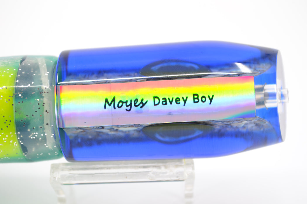 Moyes Lures Salt & Pepper Blue Back Davey Boy 12" 8oz Skirted Green-Chartreuse